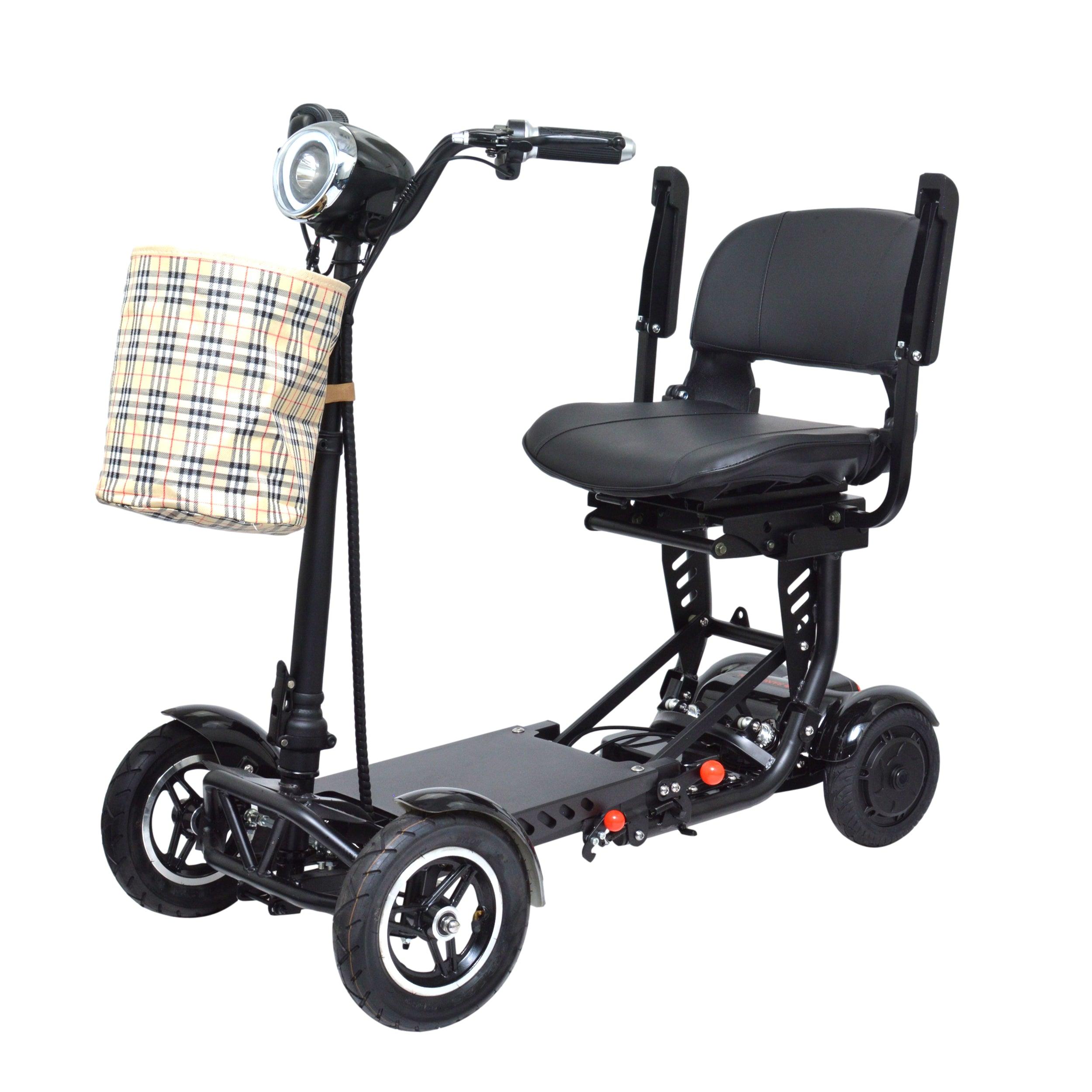 Lightweight Foldable 4 Wheels Mobility Heavy Duty Scooter with Double Seat