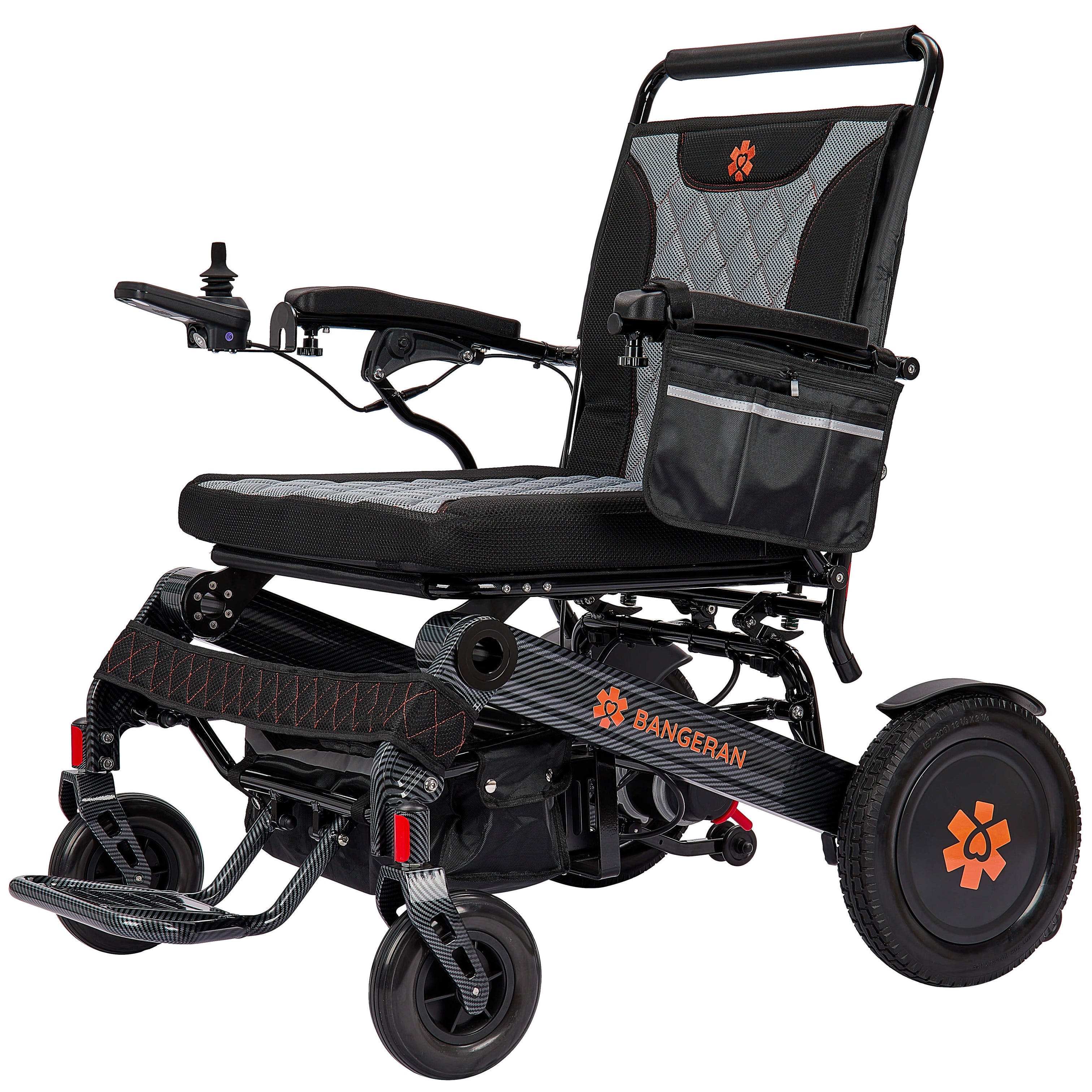 Deluxe Compact Folding Electric Mobility Aid Wheelchair with 22